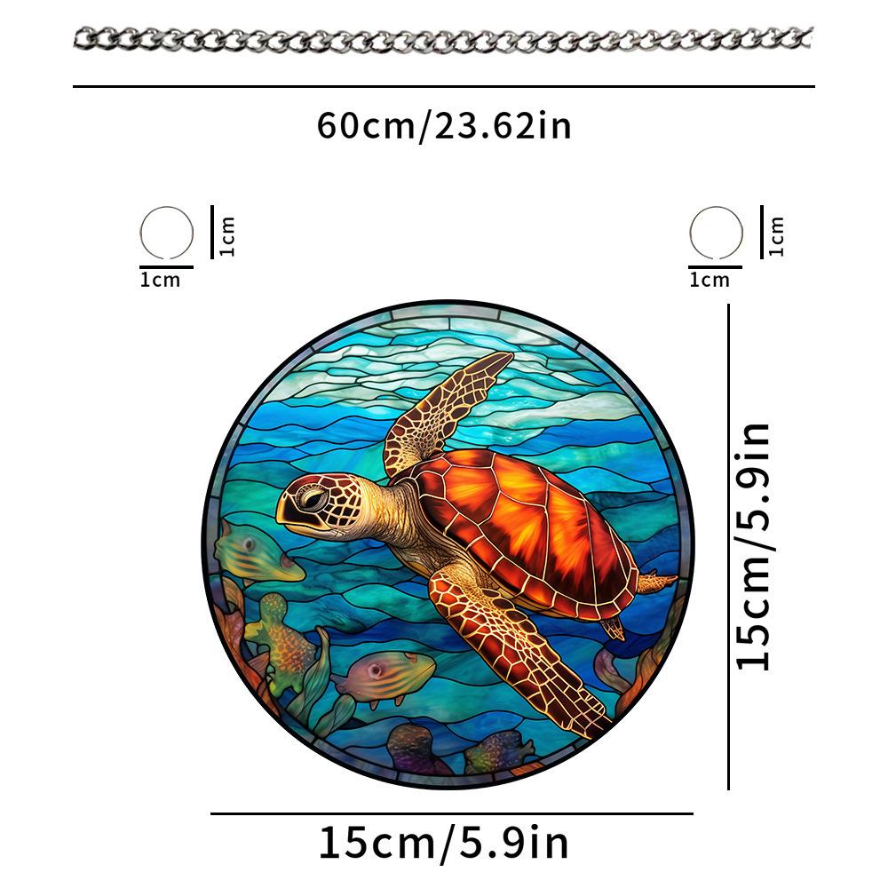 Витражная панель-ловец солнца с колибри, настенный/дверной подвесной декор, птицы, круглый, расписанный акрилом, подвеска для окна, украшение для дома/комнаты