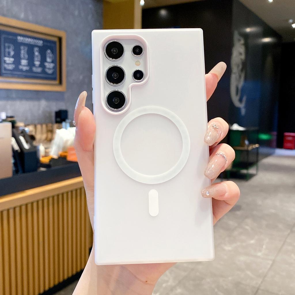 Матовый прозрачный конфетный чехол 2-в-1 с магнитной фиксацией MagSafe для Samsung S25 Edge S24 S23 FE Ultra Plus A17 A07 A56 A36 A26 A16 Мягкая накладка