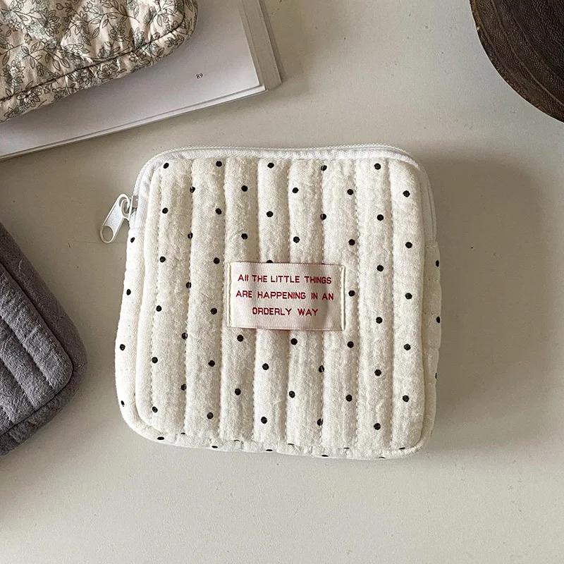 Милые мягкие квадратные косметички, небольшой органайзер для туалетных принадлежностей, косметики, дорожные портативные тампоны, наушники, карты, сумки для хранения денег, монет