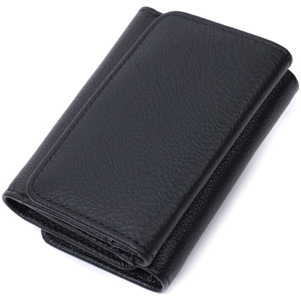 Beautiful Women's Wallet with Coin Holder Made of Genuine Leather ST Leather 22728 Black