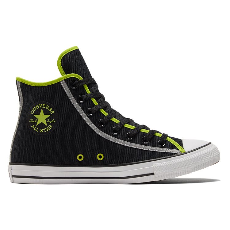 Converse Chuck Taylor All Star Deconstructed Модные Повседневные Универсальные Высокие Канвасовые Кроссовки Унисекс Кроссовки Черный Зеленый 172000C