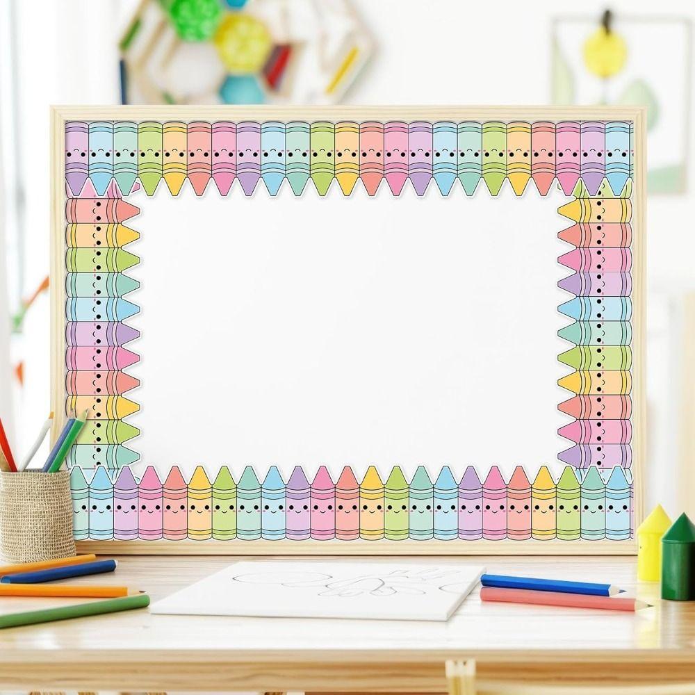 Cartoon Crayon Chalkboard Bulletin Board Border Paper Border Classroom Decors Handmade Crafts