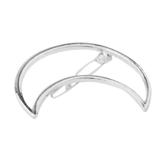 Мода Сплав Полый Полумесяц Круг Треугольник Челка Зажим для волос Женская заколка Шпилька