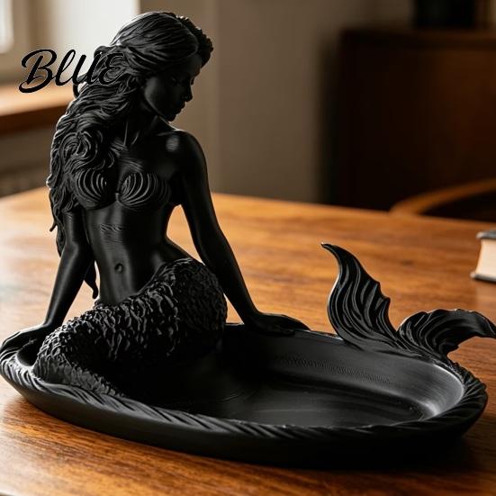 Аксессуары для туалетного столика в спальне 3D-печатный поднос для украшений в виде русалки Винтажные кольца Серьги Ожерелья Органайзер Поднос-дисплей Блюдце Декоративная безделушка