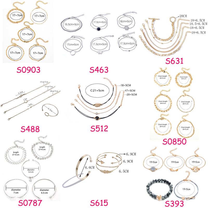 Ювелирные изделия Аксессуары Браслеты Браслеты Набор Очаровательная Леди Женщины Девушка Луна Цветок Бисер Горячие Богемные Новые Винтажные бусины