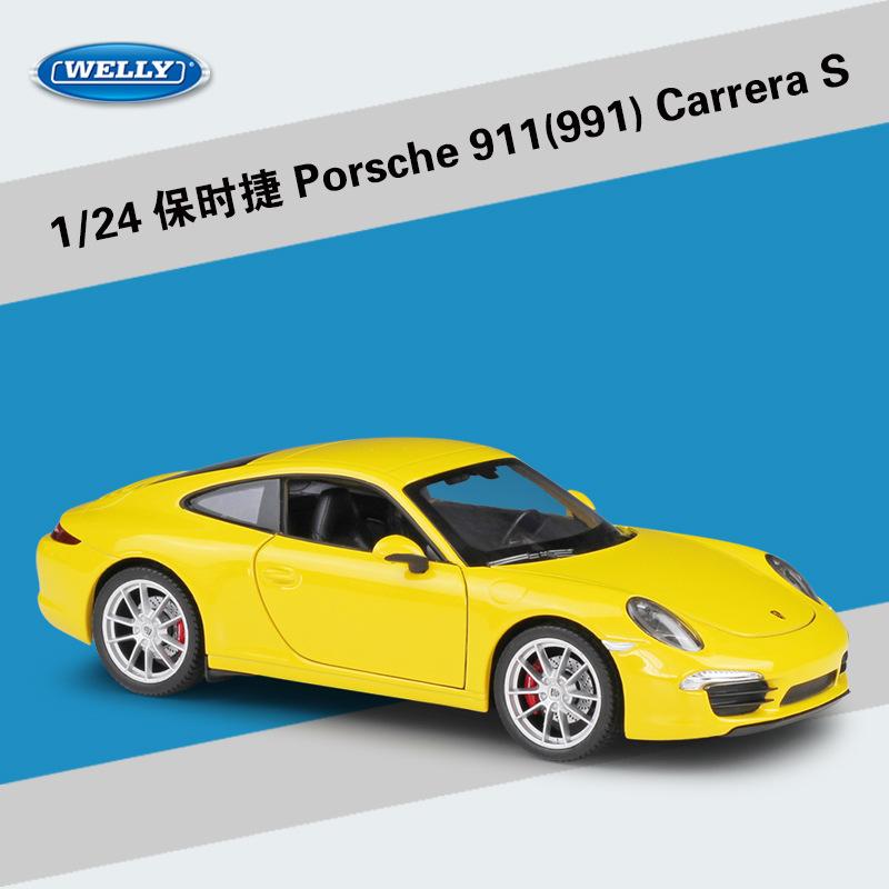 AKEZM1 WELLY 1:24 Scale 1964 Porsche 911 Classic First Generation - Alloy Die-Cast Model with Opening Doors, Collector's Display Gift