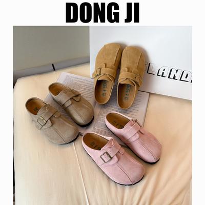 Носите педаль толстой подошвы тапочки для женщин, Chunqiu Boken ретро новые полутапочки для женщин, мягкая кожа 2025 сумка голова ленивый