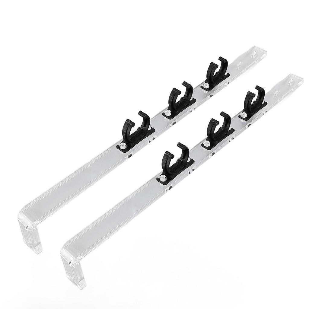 2Pcs Aquarium Light Holder Adjustable Acrylic Transparent Easy Installation Fish Tank Light Riser Stand Bracket for