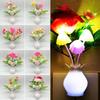 Gift Handmade LED Mushroom Night Lights Pomegranate Bottle Colorful Little Night Light Floral Lamp