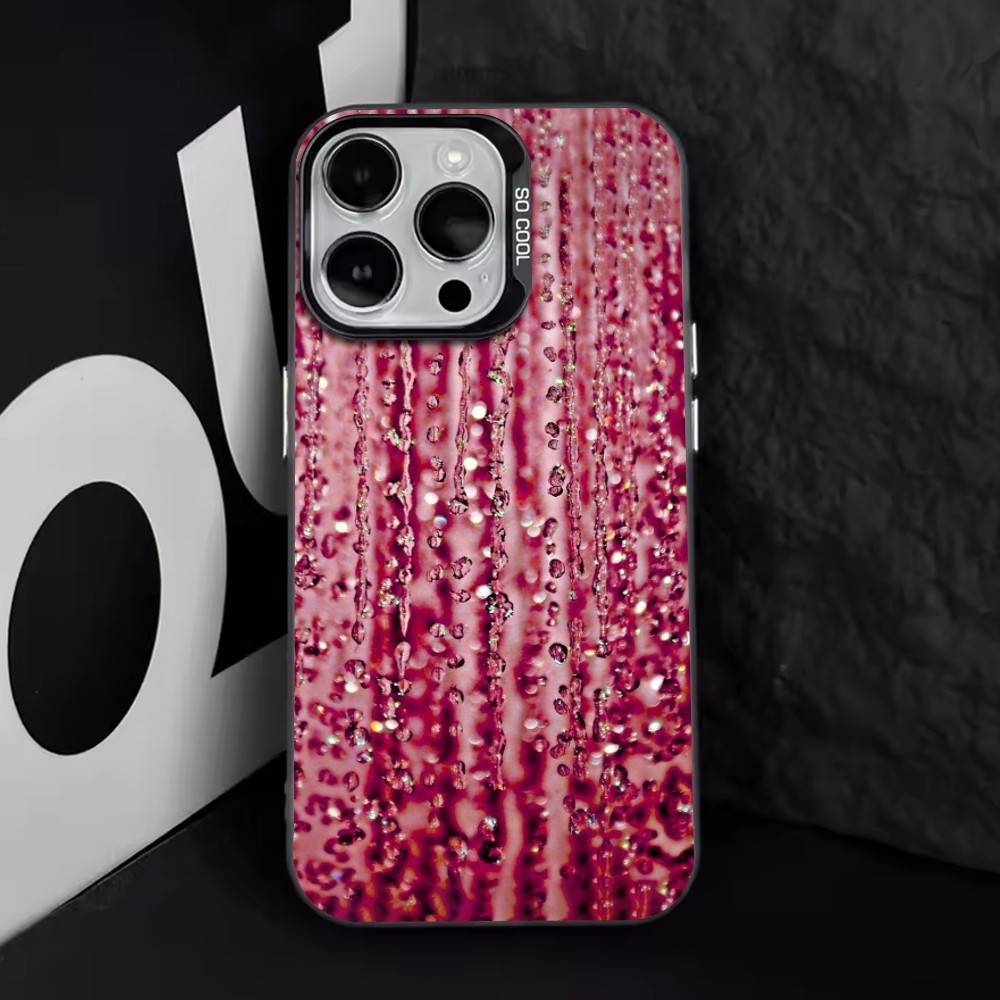 Роскошный блестящий чехол-вспышка для iPhone 17, 16, 15, 14, 13, 12, 11 Plus, Pro Max, XS, Цветная Внутренняя Крышка с Серебряным Покрытием