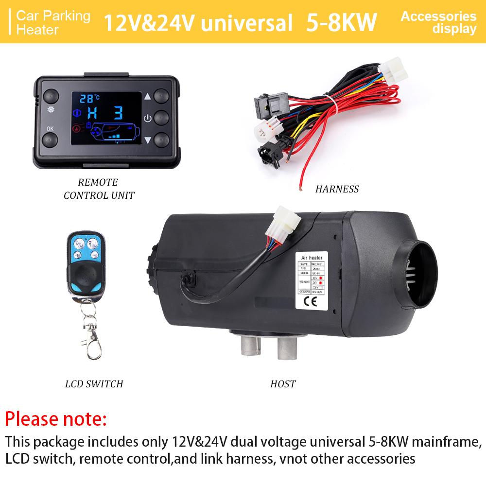 12V&24V Universal  Car Heater LCD Digital Switch Remote Control Main Wiring Harness Air Parking Heater For Car Truck Boat