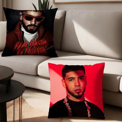 Наволочка для подушки с изображением рэпера A-Anuel Aa, офисные подушки, подходящие для дивана, автомобиля, спальни, декоративная наволочка