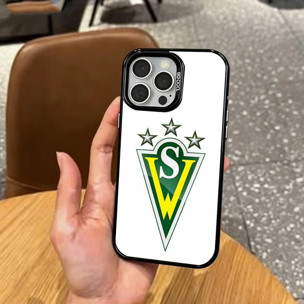 Cool S-Santiago W-Wanderers-1892 Phone Case For iPhone17,16,15,14,13,12,11 Plus,Pro Max Colored Silver Plated Inside Cover