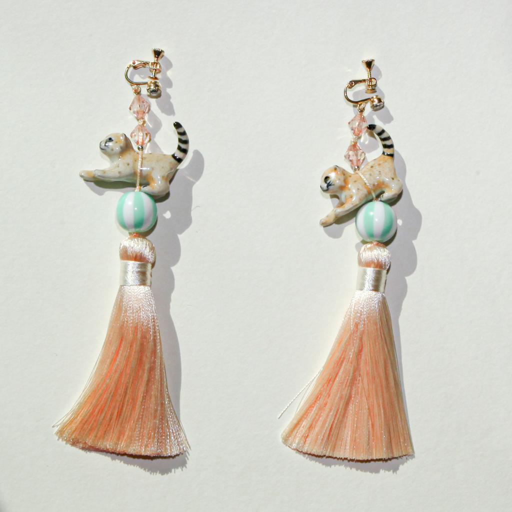 Серьги-подвески с кисточками Lovuee Baby Cheetah