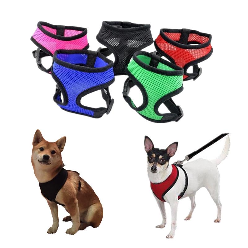 1PC Adjustable Soft Breathable Pet Control Harness Nylon Mesh Vest Dog Puppy Collar Training Strap