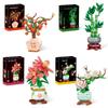 DIY Creative Home Decoration Plastic Artificial Flowers Building Blocks Artificial Flowers Bonsai Creative New Year Gifts