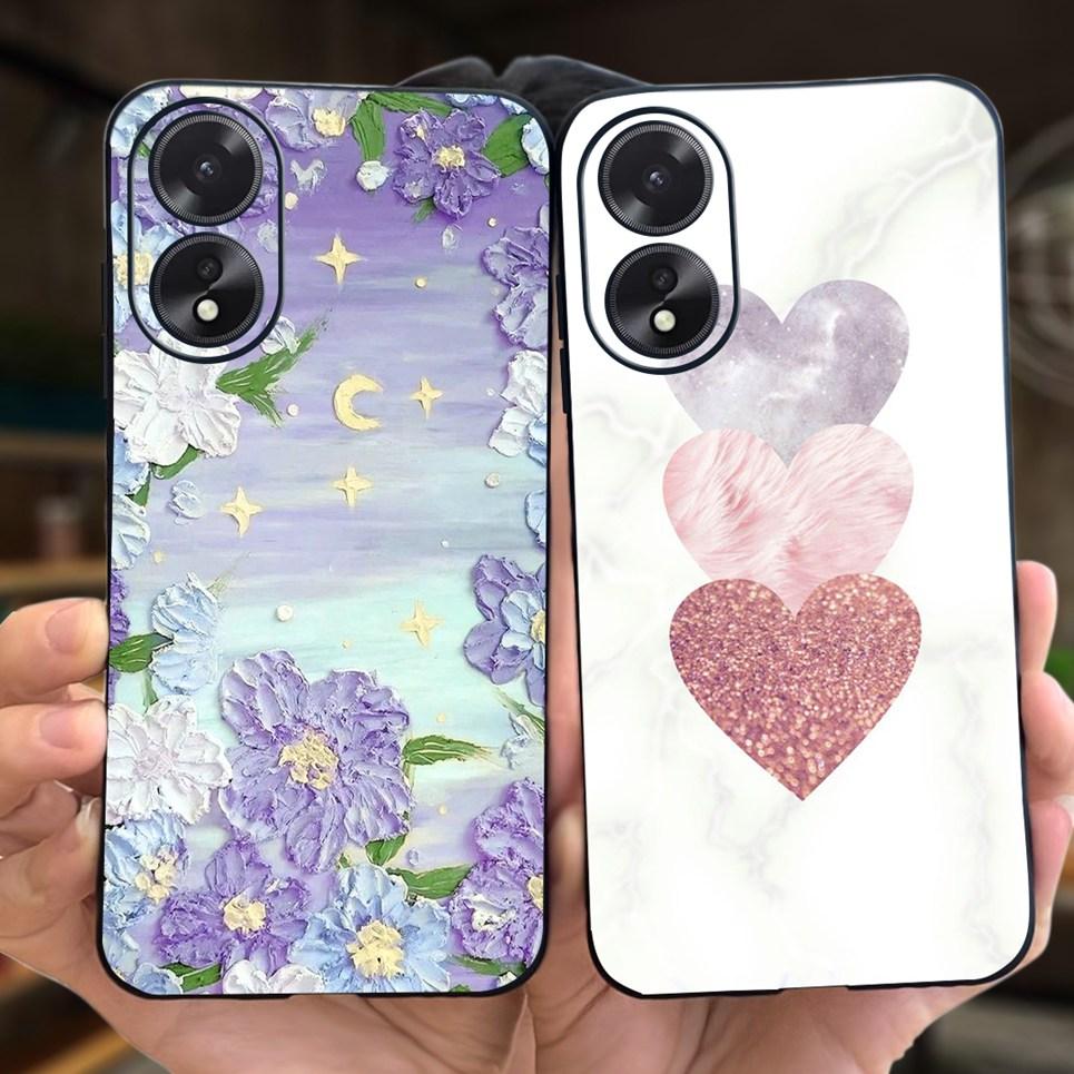 Чехол для телефона OPPO A17 A17K Цветок Астронавт Мягкий Силиконовый Матовый Чехол Для Coque OPPOA17 OPPOA17K A 17 17K Fundas Ударопрочный