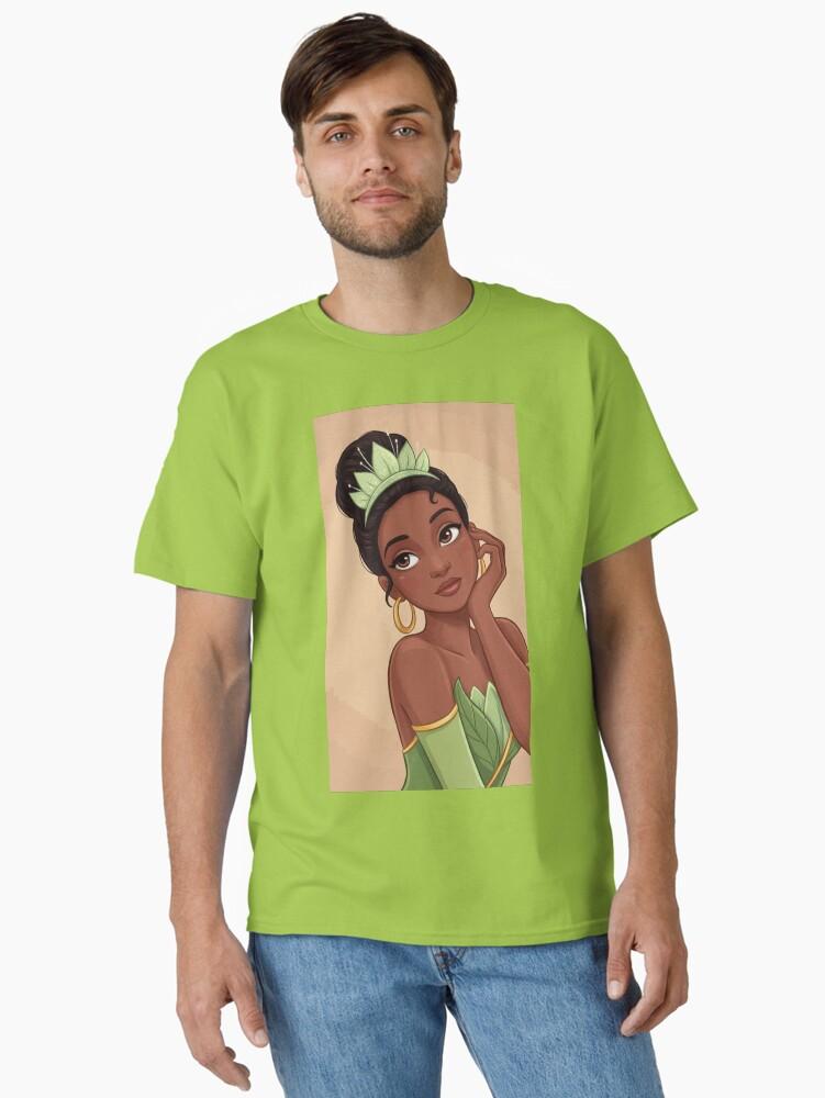 The Princess and the Frog Princess Tiana Elegant Green Fairytale Portrait Classic T-Shirt