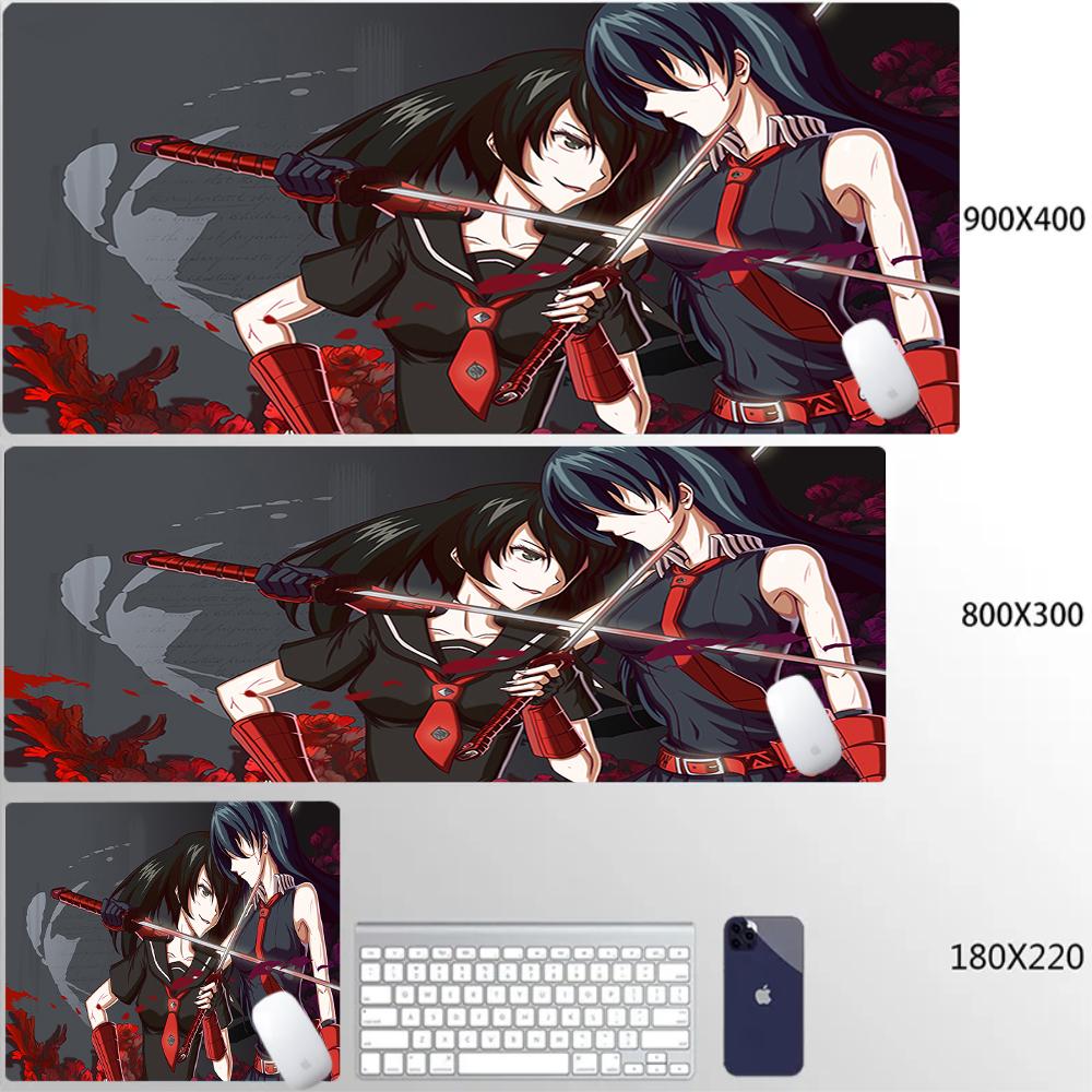 Anime Akame Ga Kill Mouse Pad NonSlip Rubber Gamer Balance Computer Mat Decoracion Deskmat Laptop Office Large AntiSlip Carpet