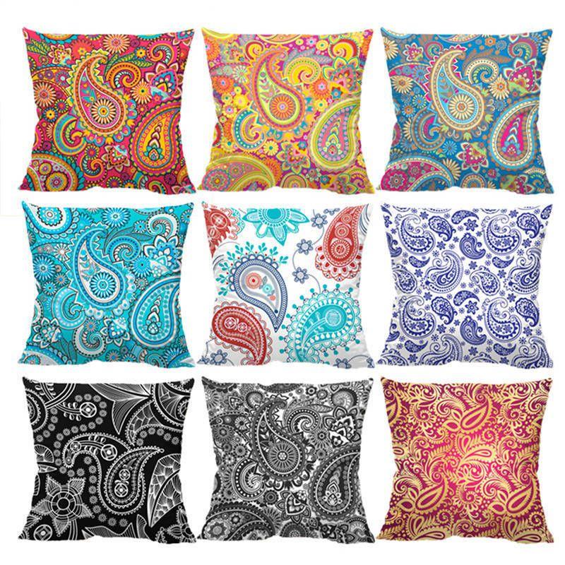 Изысканные этнические наволочки с принтом пейсли для декора винтажного богемного дивана