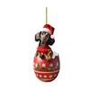 Dachshund Christmas Ornament Puppy In Mug Christmas Tree Ornament 2D Acrylic Dachshund Hanging Decor Gifts for Dog Lovers