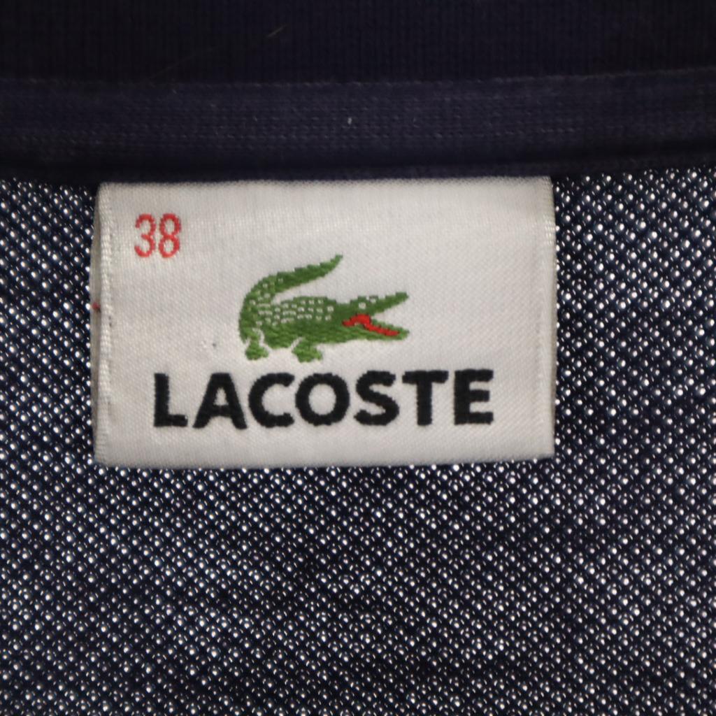 Lacoste Сделано в Японии Футболка-поло с коротким рукавом 38 Темно-синий Палевый Женская Б/У