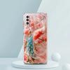 Прозрачный чехол для телефона Samsung Galaxy A16 A14 A12 A22 A24 A42 A02 A06 A20 A30 A40 Мягкий ТПУ чехол Цветочный Цветочный Узор Птица