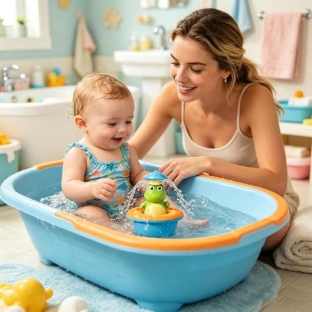 LED Light Light up Bath Toys USB Rechargeable Crocodile Bath Toy Bath Time