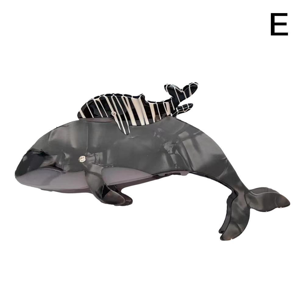 New Design Cartoon Marine Shark Hair Clips Cute Blue Whale Acetate Hair Claw Hair Tiara Accessories Vintage Jewelry Gifts