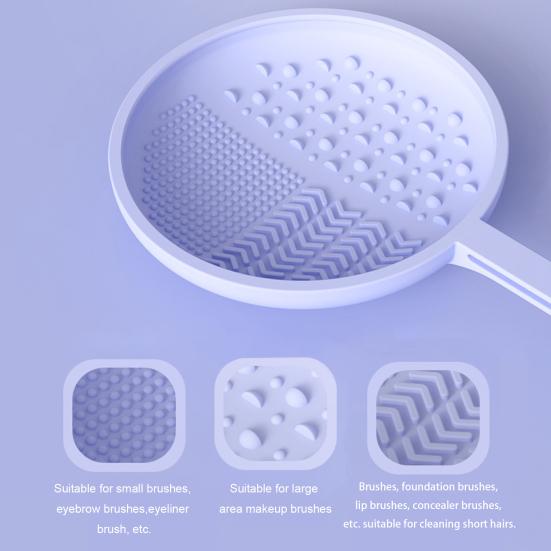 Силиконовая миска для чистки кистей для макияжа, портативный очиститель косметических кистей, скруббер, коврик, складной держатель для пуховок