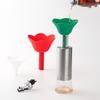 Creative Floral Silicone Funnel 3 Spill Proof Spouts Multiple Size Dishwasher Safe For Bottles Jars Cooking Essential