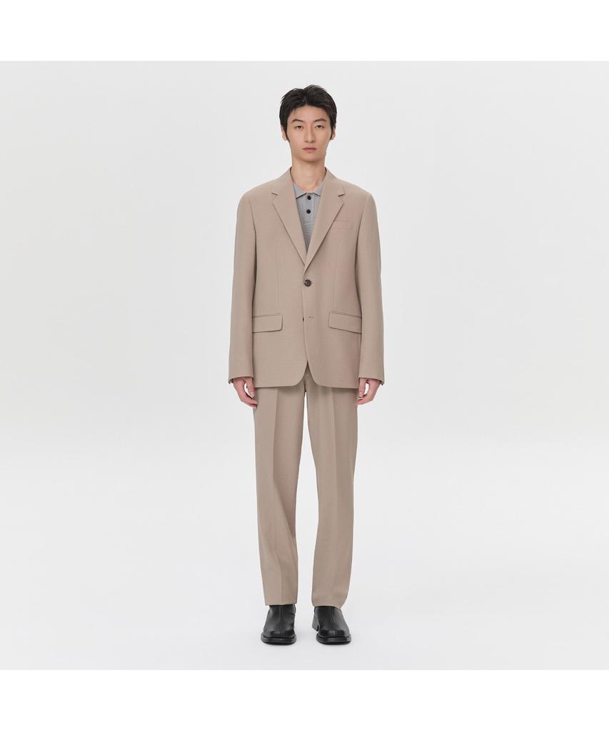 Keoseuuteommellou Beige Regular Fit Twill Setup Pants Cwpam26402Bex