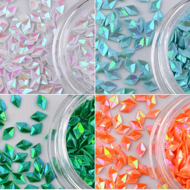 12 цветов/комплект, украшение для ногтей, ромбовидные блестки, стереолазерные разноцветные блестки