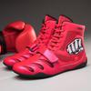 Professional Indoor Boxing Shoes Men's and Women's Breathable Sanda Fighting Training Shoes High-top Wrestling Shoes Fall Boots Retro Fighting Shoes