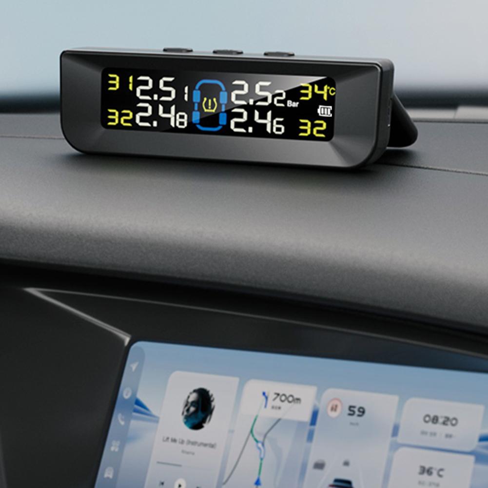 Солнечная беспроводная TPMS высокоточная беспроводная система контроля давления в шинах с внешним/внутренним датчиком сигнализации давления в шинах