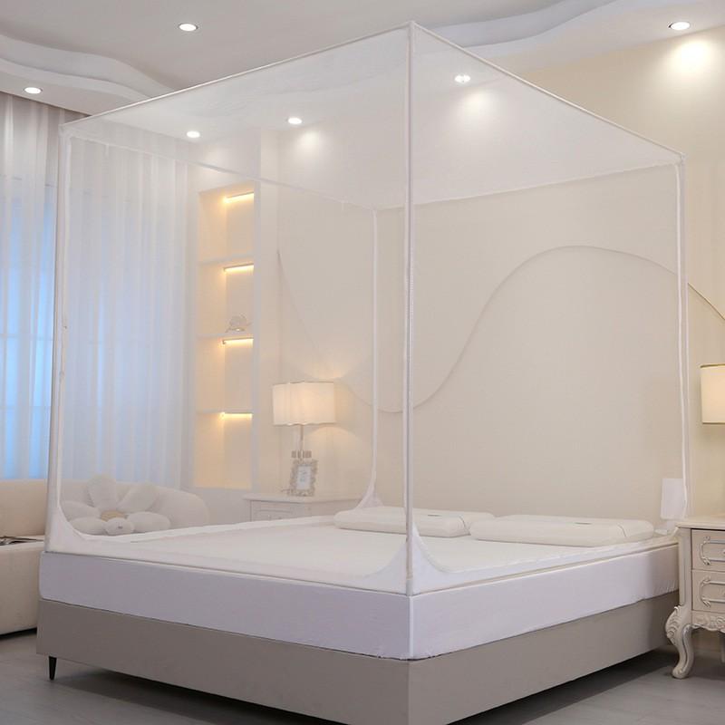Foldable Mosquito Net 1.5m 1.8m Bed With Steel Frame Double Door Mesh Canopy Baby Kids Adult