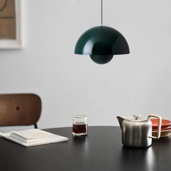 Simple Flower Shape Lampshade Small Chandelier Adjustable Wire Length Three Light Colors Modern Globe Kitchen Dining Room Ceiling Lamp