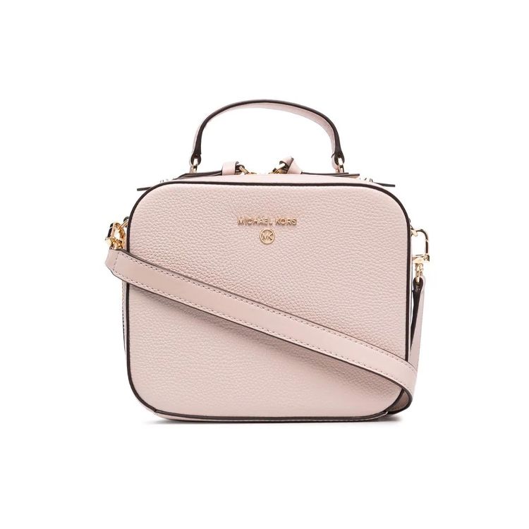 Michael Kors Mk Jet Set Средняя Сумка-тоут Квадратная с Логотипом-буквами Однотонная Кожаная Для Поездок на Работу Свиданий Сумка через Плечо Женские Сумки Розовый 32T0GT9C2L-SOFT-PINK