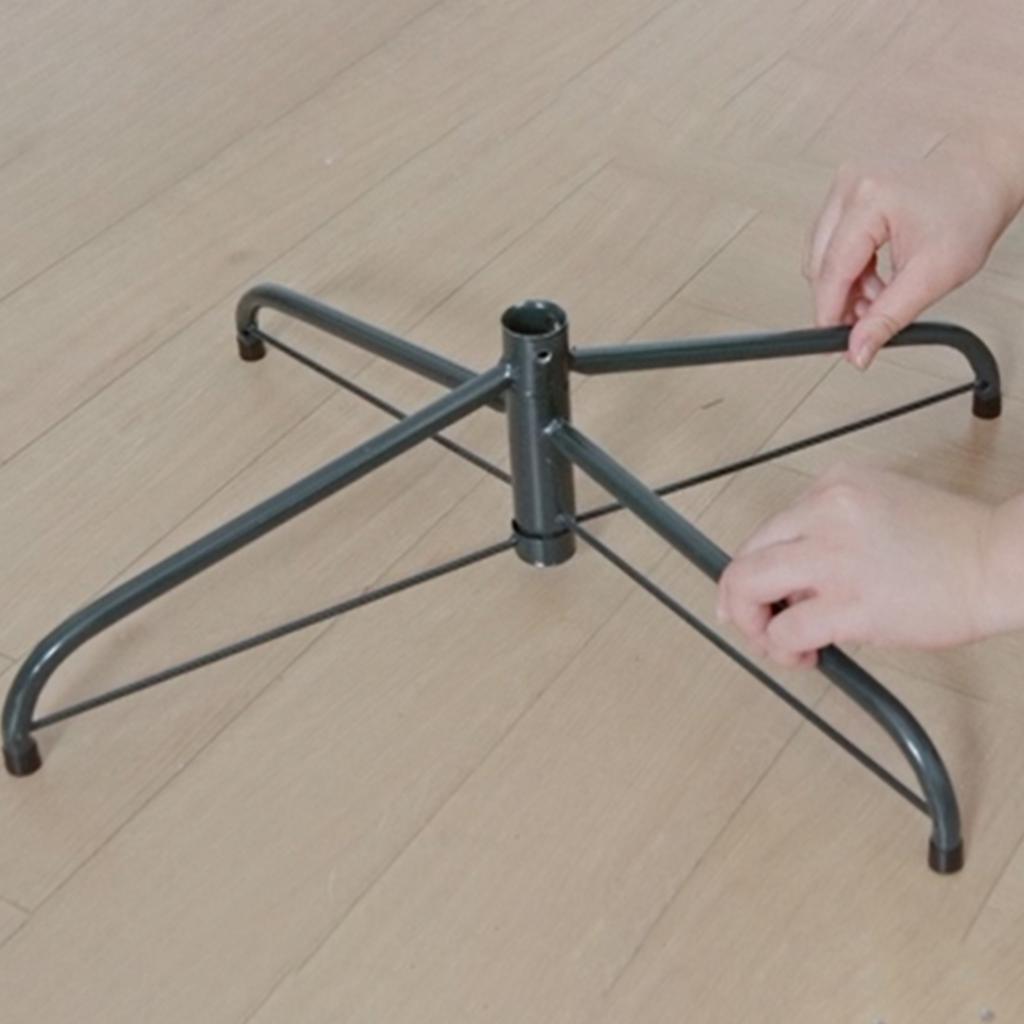 Sturdy Metal Christmas Tree Stand for 6-6.5 Ft Holiday Trees, 19x40 Cm Heavy Duty Iron Base with Easy Setup, Tree Holder