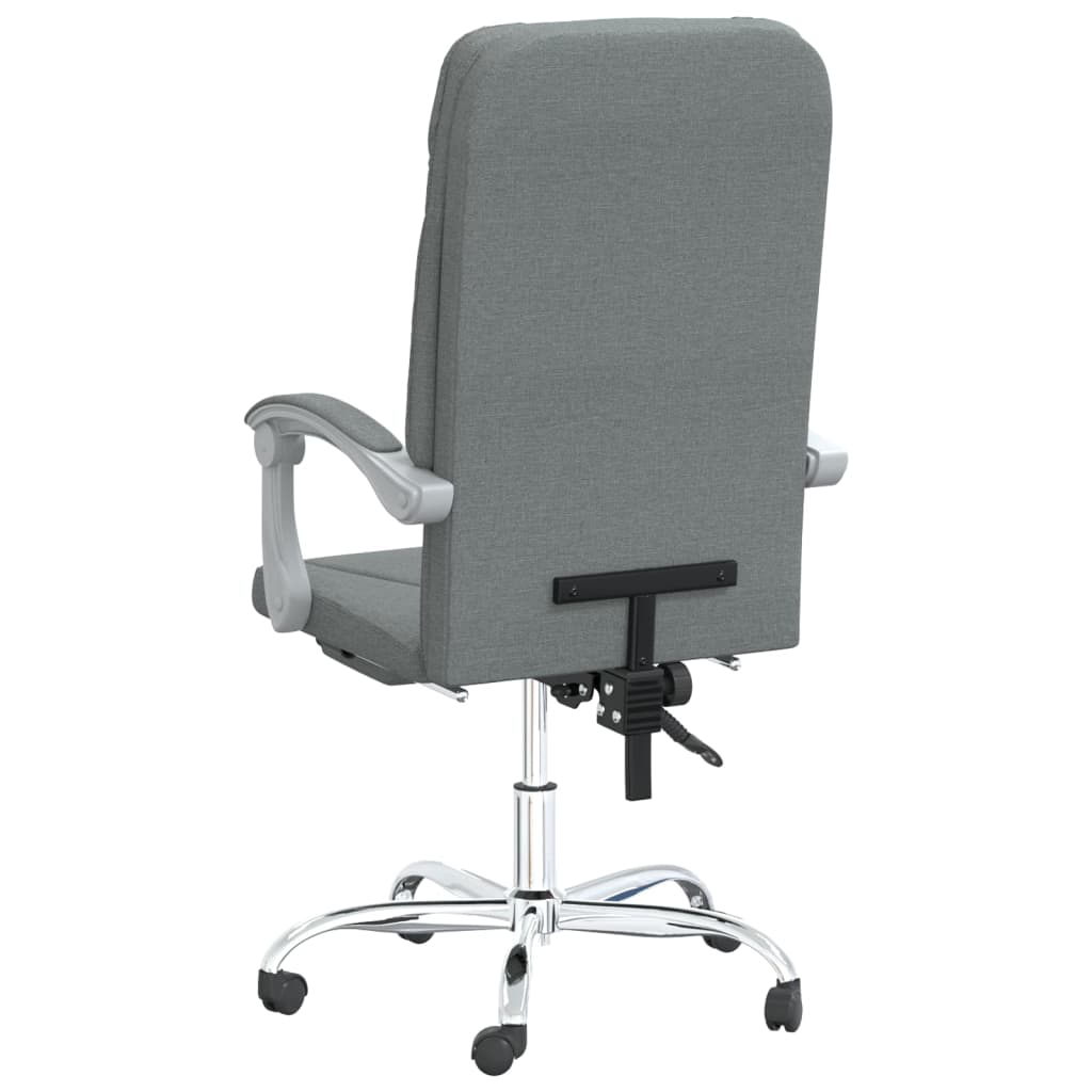 Office Chair with Reclining Function Dark Grey Fabric