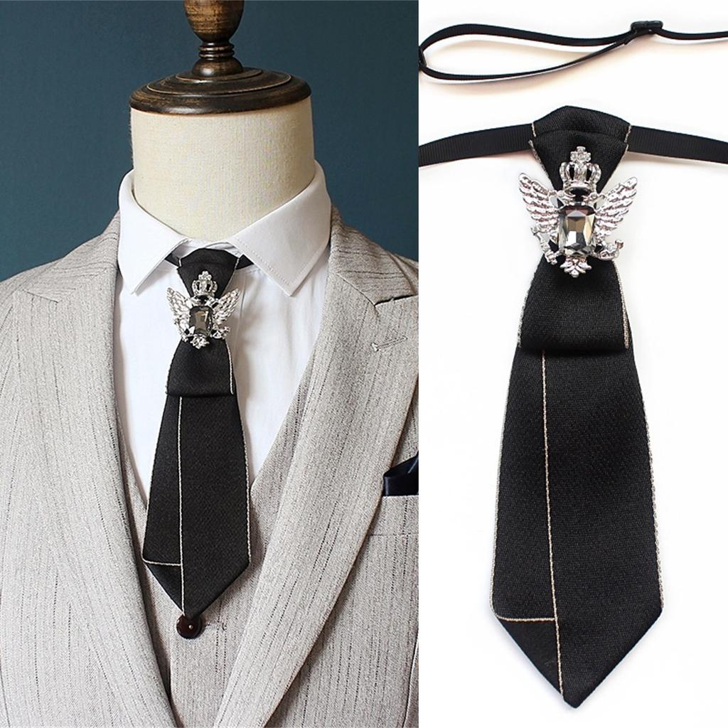 Uniform Ties For Janpanese JK Uniform Cosplay Accessory Neckwear Jk Seifuku Anime Necktie with Rhinestones Metal Charm