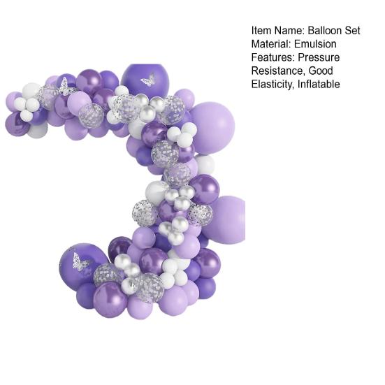 1 комплект, набор воздушных шаров, надувной DIY, устойчивый к давлению, декоративная бабочка, фиолетовый воздушный шар, гирлянда, арка, комплект, товары для вечеринок