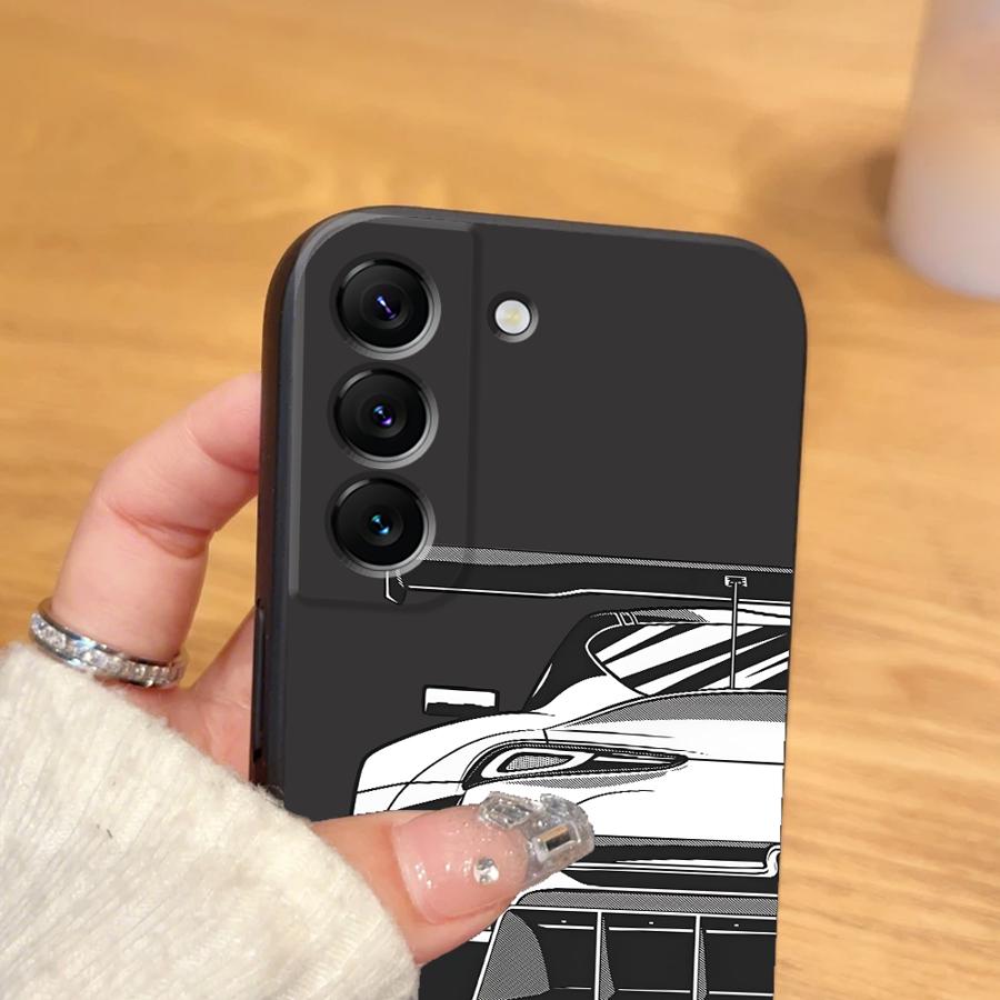 Чехол для телефона Funda для Samsung Galaxy S25 S10 S9 S20 Ultra S23 Note 20 8 9 10 S21 FE S26 S24 Plus Мультяшный Крутая Машина