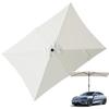 Replacement Umbrella Canopy 6.6X10 Ft Square Outdoor Shade Canopy Cover UV Protection Shade Waterproof Parasol Top Cover