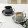 European Style Ceramic Coffee Cup with Saucer&spoon Set Afternoon Tea Dessert Tea Cup Breakfast Milk Cup Office Couple Water Cup