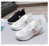 New Women's Breathable Low Cut White Shoes with Soft Soles for Spring and Summer Fly Woven Casual Women's Shoes