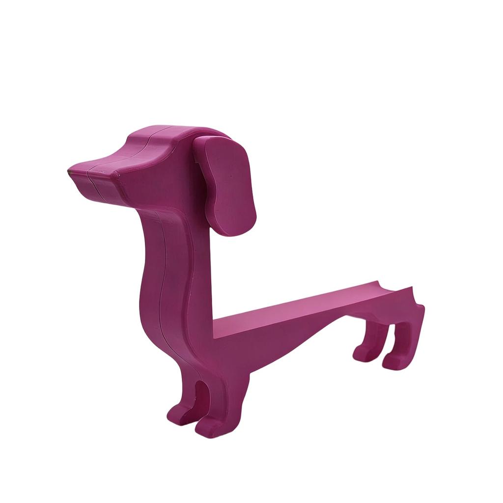 Creative Dachshund Dog Shaped Wine Bottle Holder Stand Decorative Resin Sculpture for Home Bar Kitchen Display
