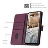 For iPhone 14/13 Case with Strap Cats Imprint Leather Wallet Phone Cover