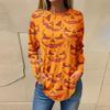 Tee Shirts For Women Fall Casual Long Sleeve Shirts Sweatshirt Halloween Printing Top Pullover