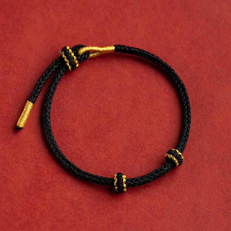Сплетенные вручную регулируемые по размеру браслеты из красной нити для взрослых и детей, винтажные браслеты на удачу из веревки, подарок